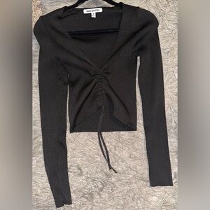 Urban Outfitters Black Ribbed Top